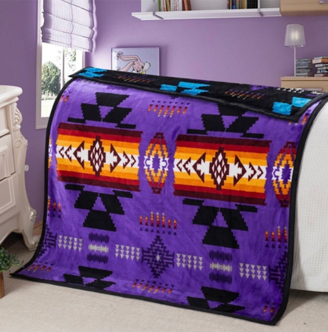 Native Print Throw Blanket 40 x 60