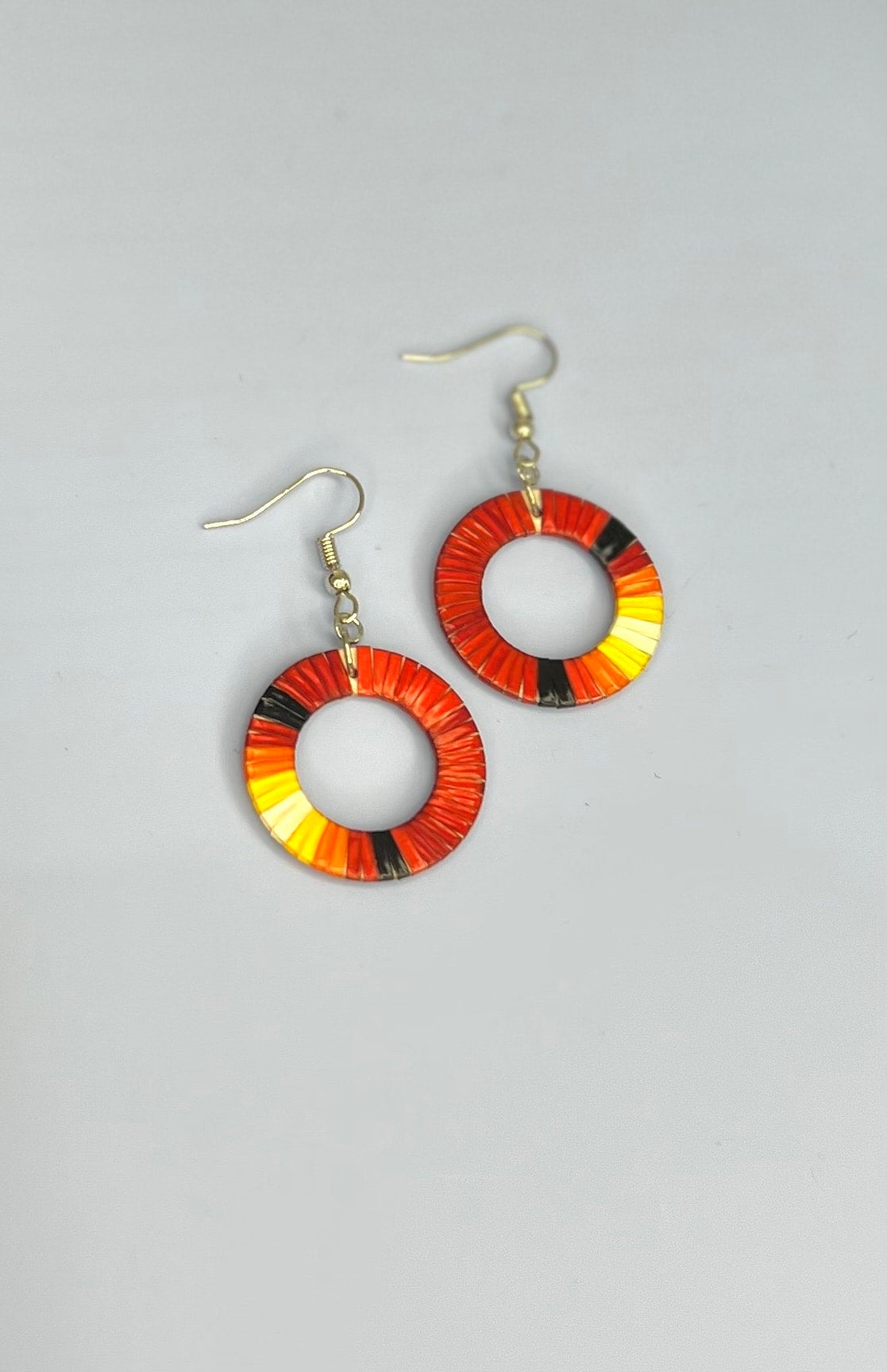 Red ilp ilp Quill Earrings